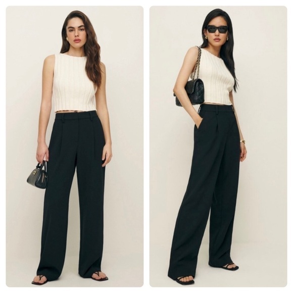 New! Reformation Alex Petites my Pant in Black 🖤 6P NWT! - Picture 2 of 16